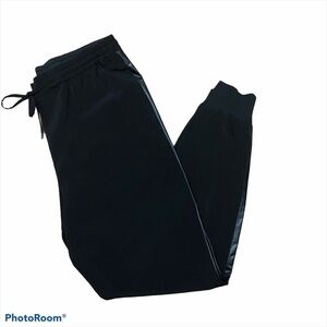 Faux Leather trim Joggers Trousers by a.n.a.